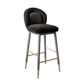 Hailey Charcoal Grey Velvet Barstool Model: TOV-D68845